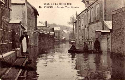 Crue de 1910, rue de Trois-Moulins