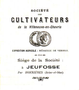 Entête Société des Cultivateurs de la Villeneuve