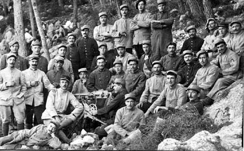 Photo de groupe en 1916 © famille Payen