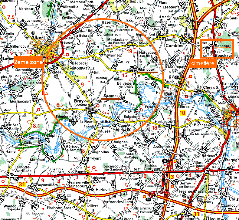 carte de la zone 2 (Somme)