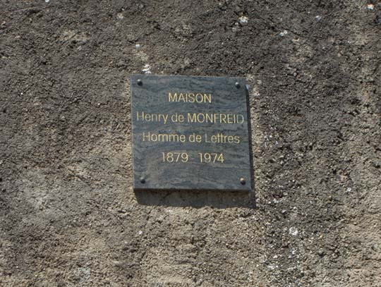 Plaque maison Henry de Monfreid