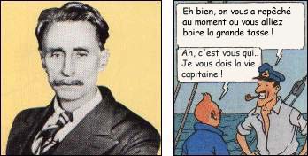 Portrait ; dessin dans Tintin