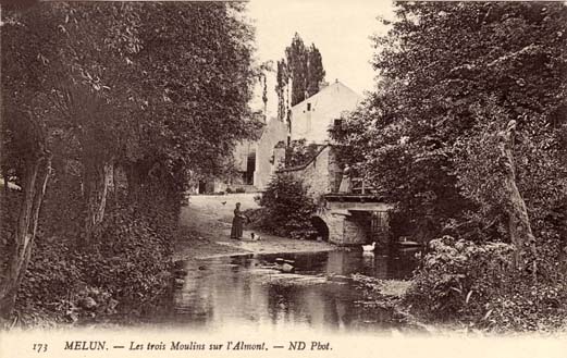 carte postale du pont vers 1906